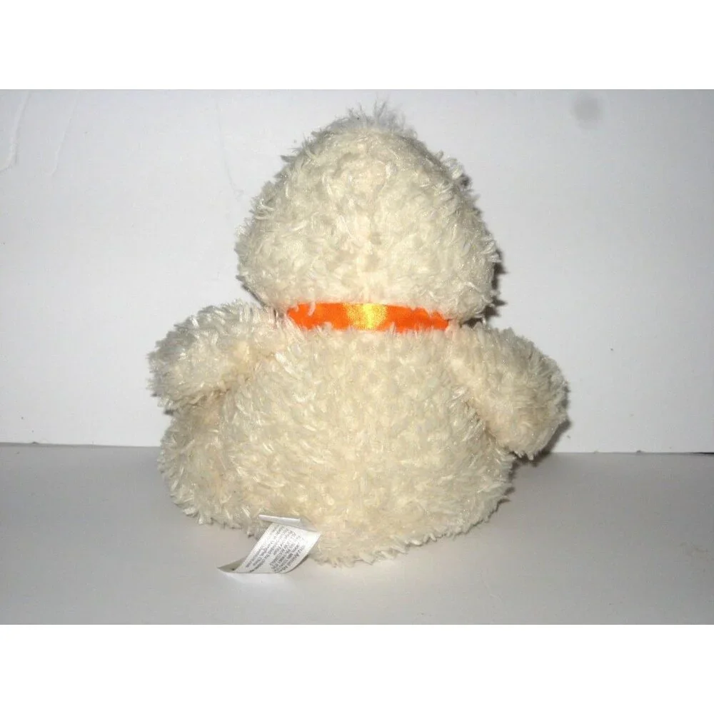 Animal Adventure Plush Cream White Orange Duck Chick Ribbon Bow 10